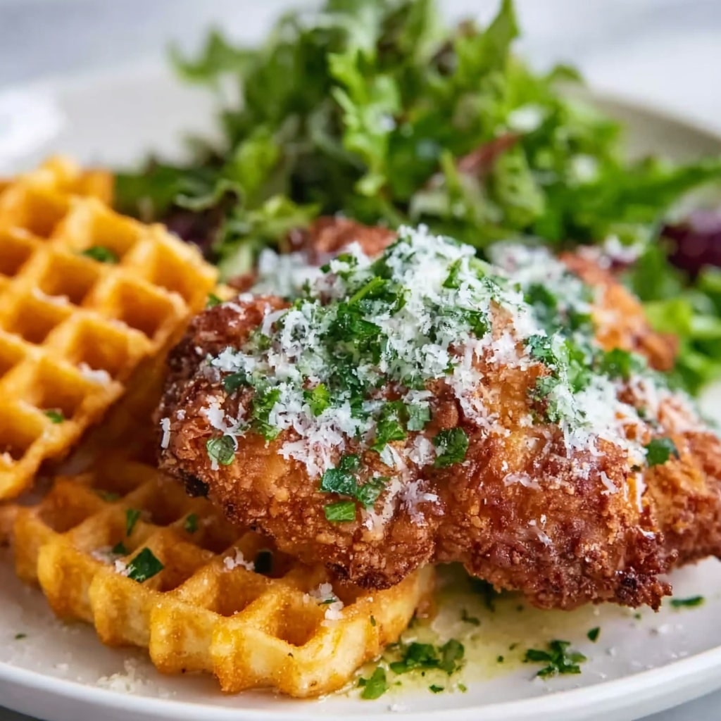 Baked Garlic Parmesan Chicken Tenders with Dipping Sauce and Fresh Salad Recipe