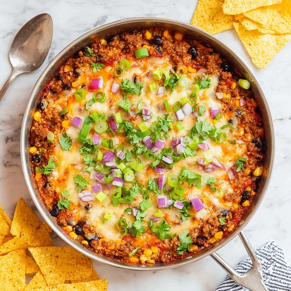 Cheesy Turkey Rice Taco Skillet Recipe