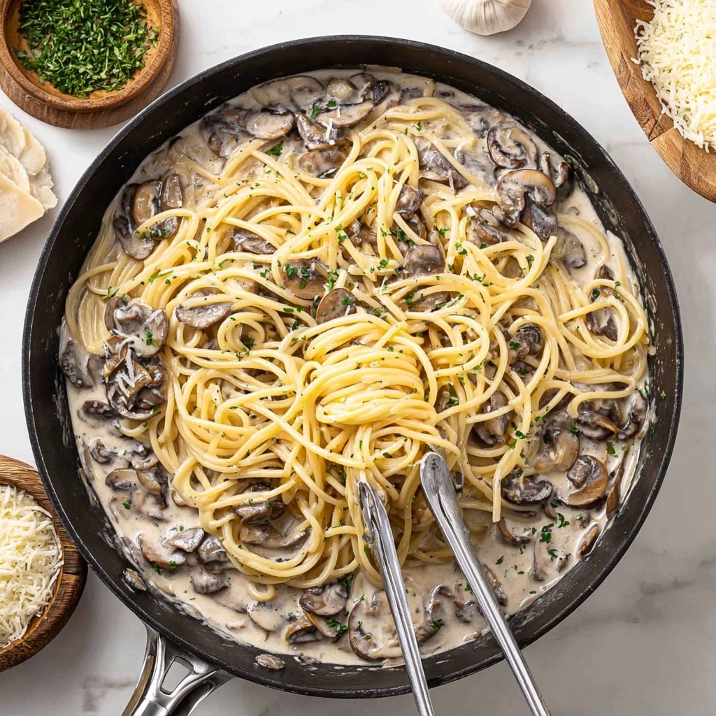 Creamy Mushroom Pasta Recipe 6 Creamy Mushroom Pasta Recipe - Recipe Image