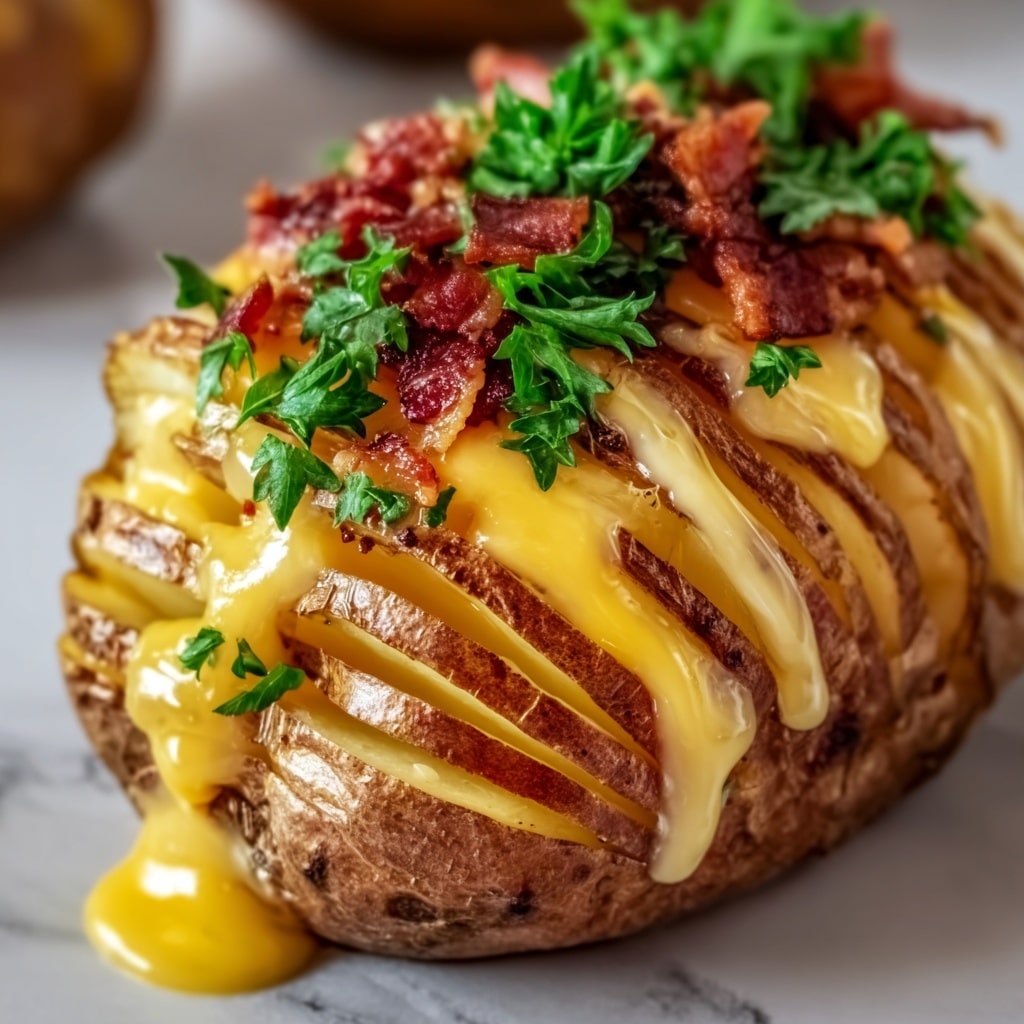 Loaded Vegan Hasselback Potatoes Recipe 5 Loaded Vegan Hasselback Potatoes Recipe - Recipe Image