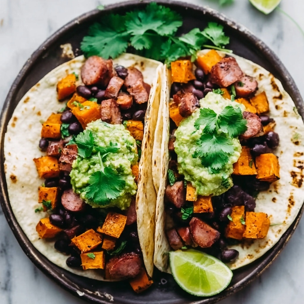 Black Bean Sweet Potato Tacos Recipe 5 Black Bean Sweet Potato Tacos Recipe - Recipe Image