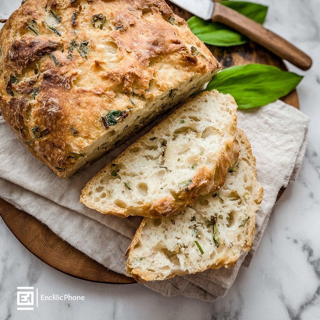 No Knead German Wild Garlic Bread Recipe
