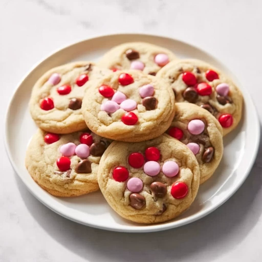 Valentine’s Day M&M Cookies Recipe 6 Valentine’s Day M&M Cookies Recipe - Recipe Image