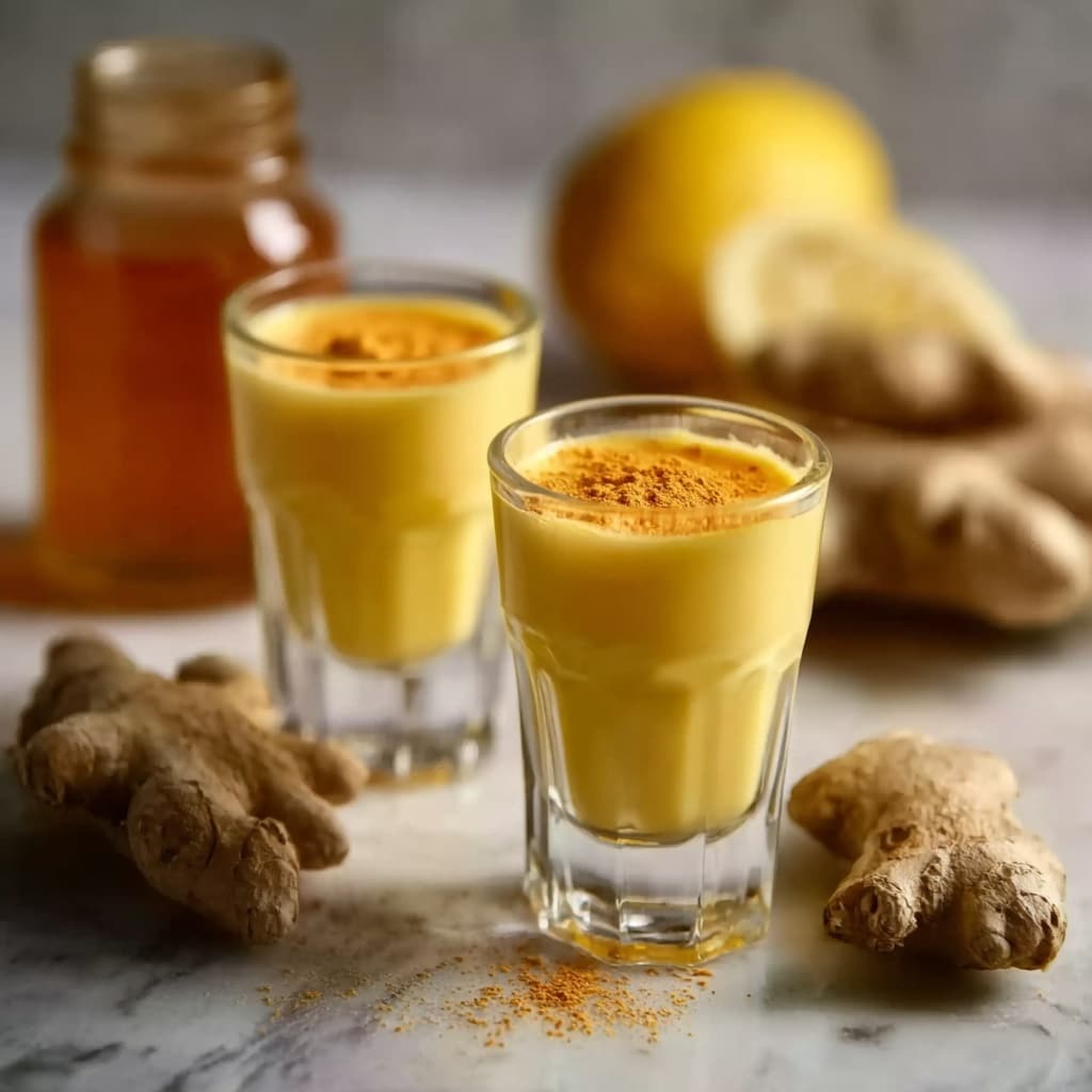Refreshing Ginger Shots with Lemon, Turmeric, and Spicy Boost Recipe 5 Refreshing Ginger Shots with Lemon, Turmeric, and Spicy Boost Recipe - Recipe Image