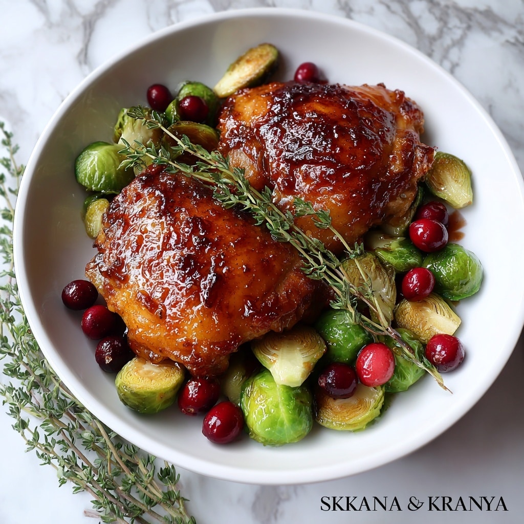 Sheet Pan Balsamic Chicken with Brussels, Grapes, and Red Onion Recipe