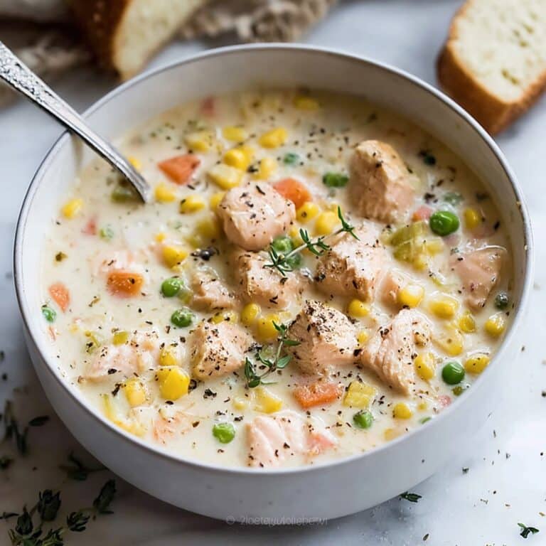 Homemade Salmon Corn Chowder Delight Recipe
