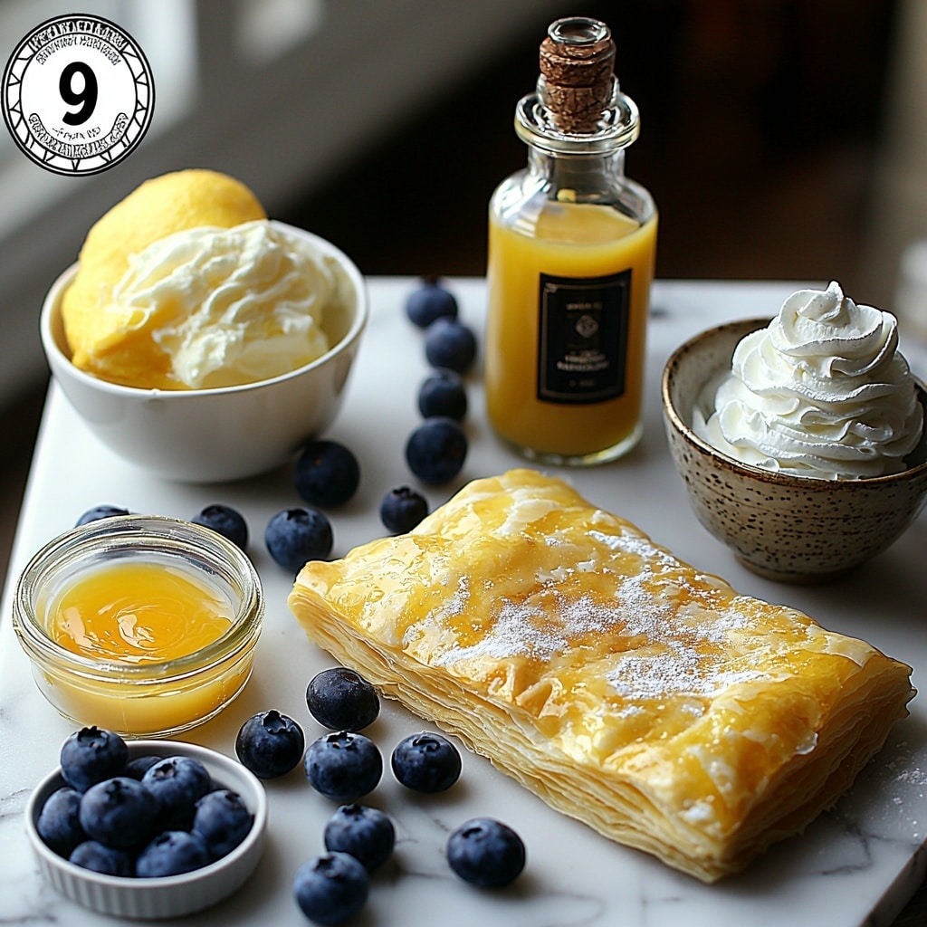 Lemon Curd Mille-Feuille with Blueberries Recipe 4 Lemon Curd Mille-Feuille with Blueberries Recipe