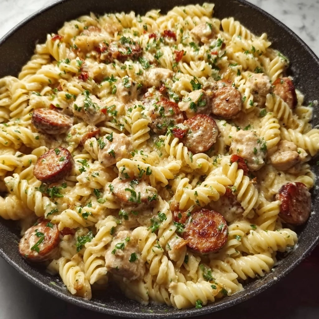 Creamy Pepper Jack Chicken and Sausage Pasta Recipe 5 Creamy Pepper Jack Chicken and Sausage Pasta Recipe - Recipe Image