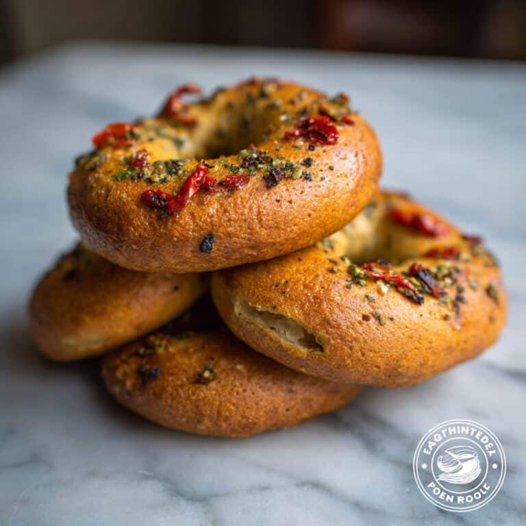 Sourdough Sun Dried Tomato Bagels with Herbs and Cheese Recipe