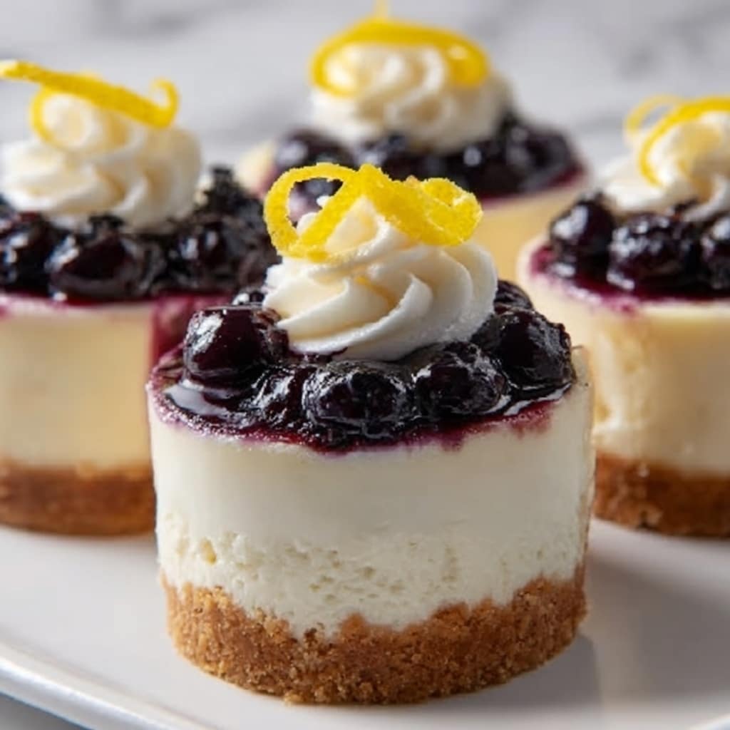 Healthy Mini Lemon Blueberry Cheesecakes Recipe 5 Healthy Mini Lemon Blueberry Cheesecakes Recipe - Recipe Image