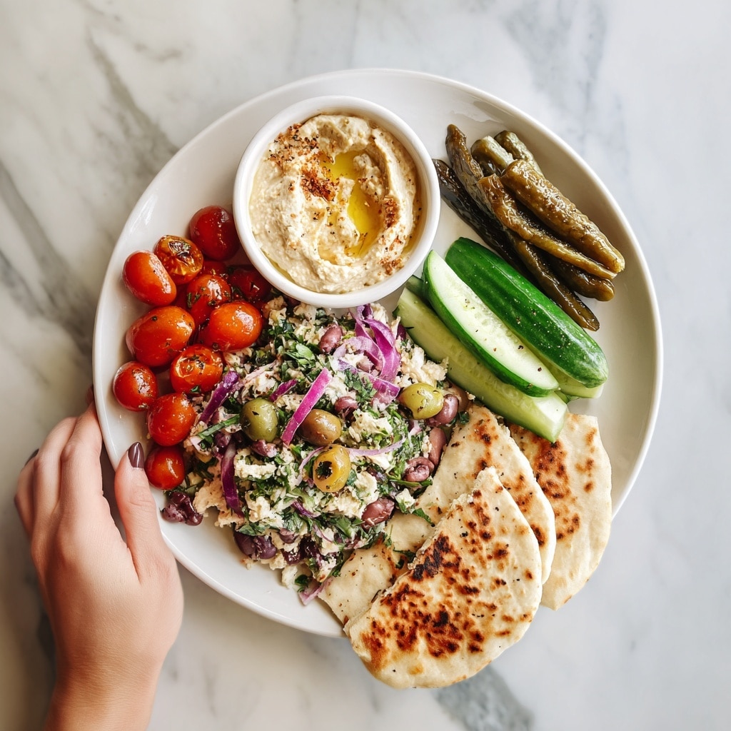 Marinated Green Olive Bean Salad with Chive Basil Dressing Recipe