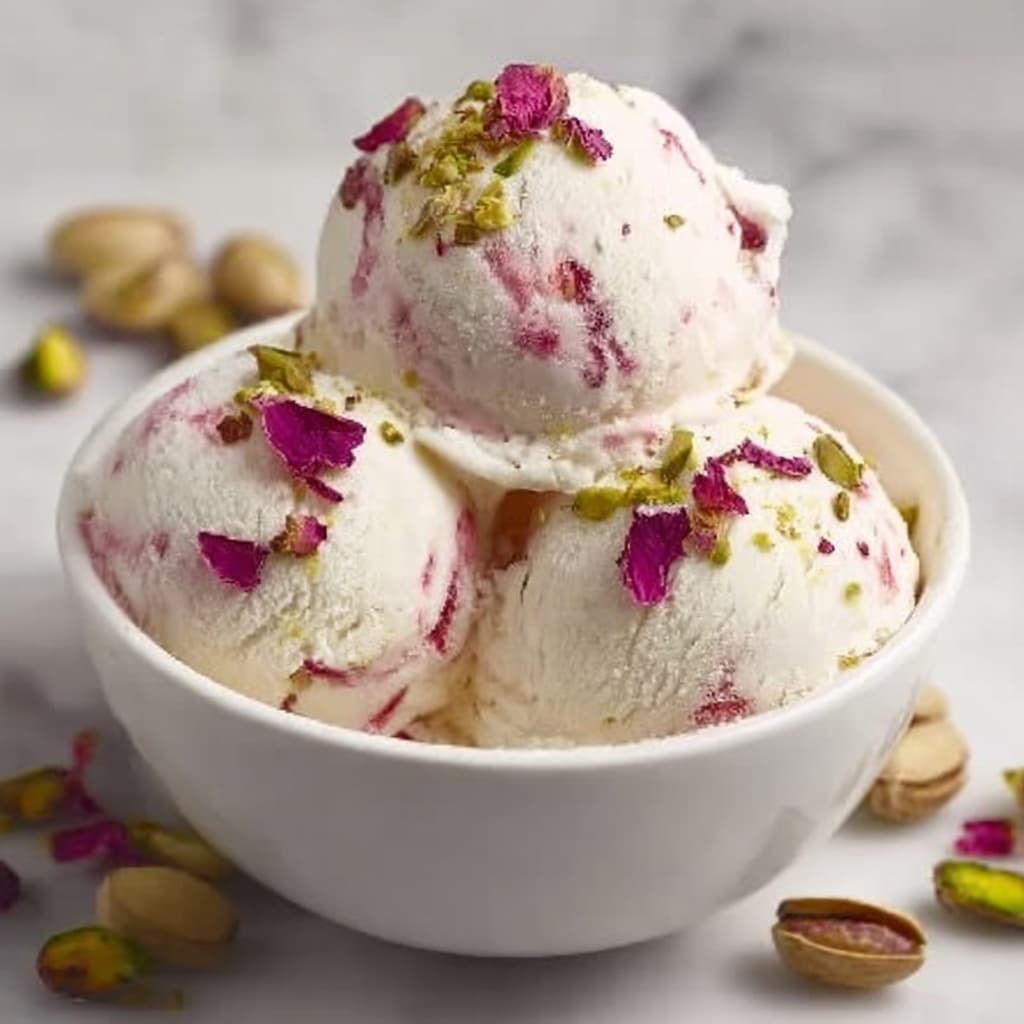 Rose Pistachio Ice Cream Recipe