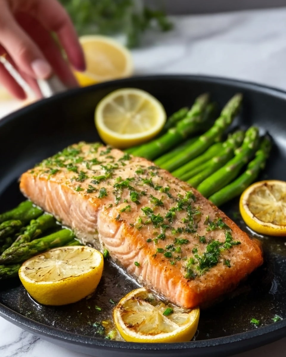 Sheet-Pan Garlic Butter Salmon & Asparagus Recipe