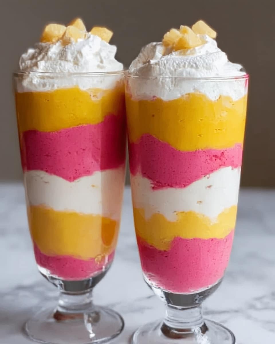 Layered Raspberry and Mango Sundae Recipe