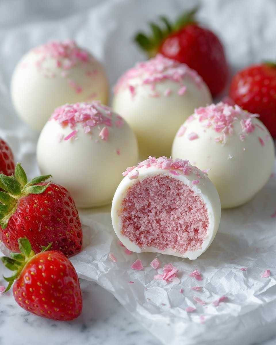 White Chocolate Strawberry Truffles Recipe