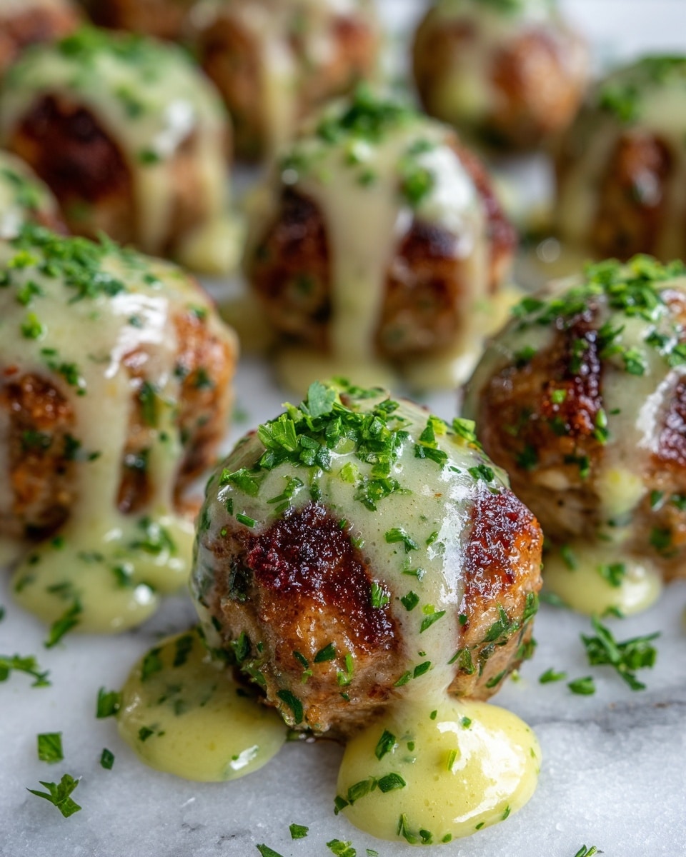 Baked Salmon Meatballs with Avocado Sauce Recipe
