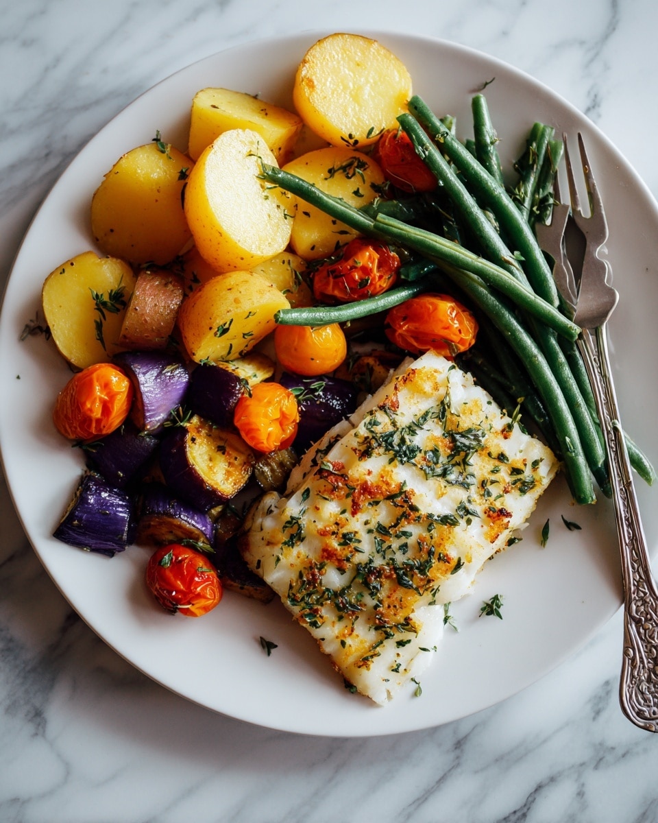 Herb-Crusted Tilapia with Roasted Vegetables Recipe
