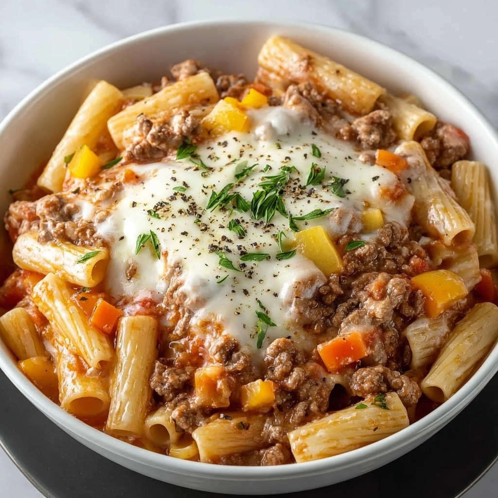 Creamy Rotel Pasta with Ground Beef Recipe