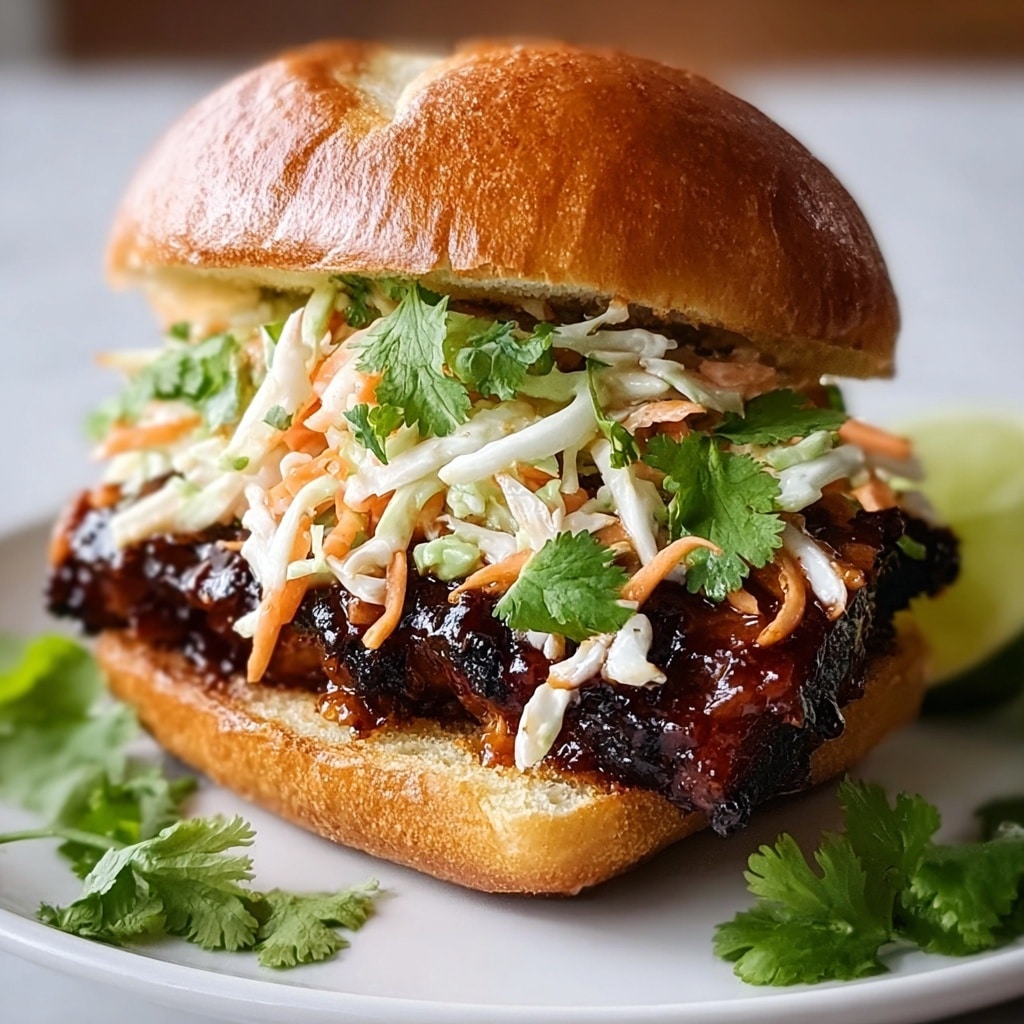 Spicy Korean BBQ Chicken Sandwich with Crispy Slaw Recipe