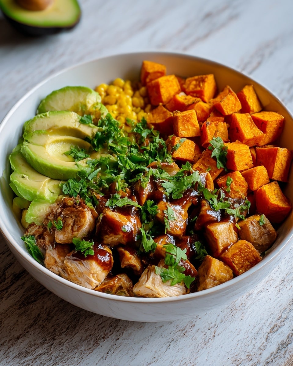 BBQ Chicken Sweet Potato Bowl Recipe 5 BBQ Chicken Sweet Potato Bowl Recipe - Recipe Image