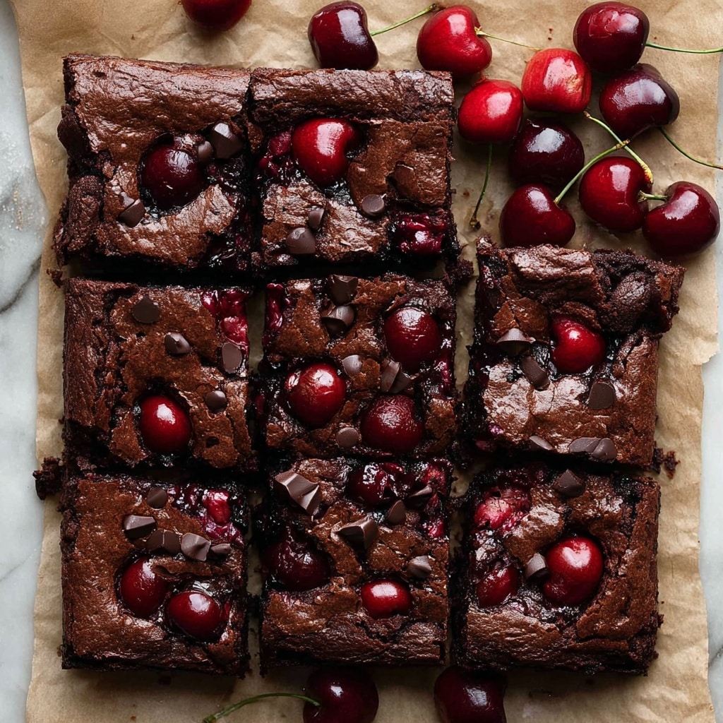 Roasted Cherry Brownies Recipe