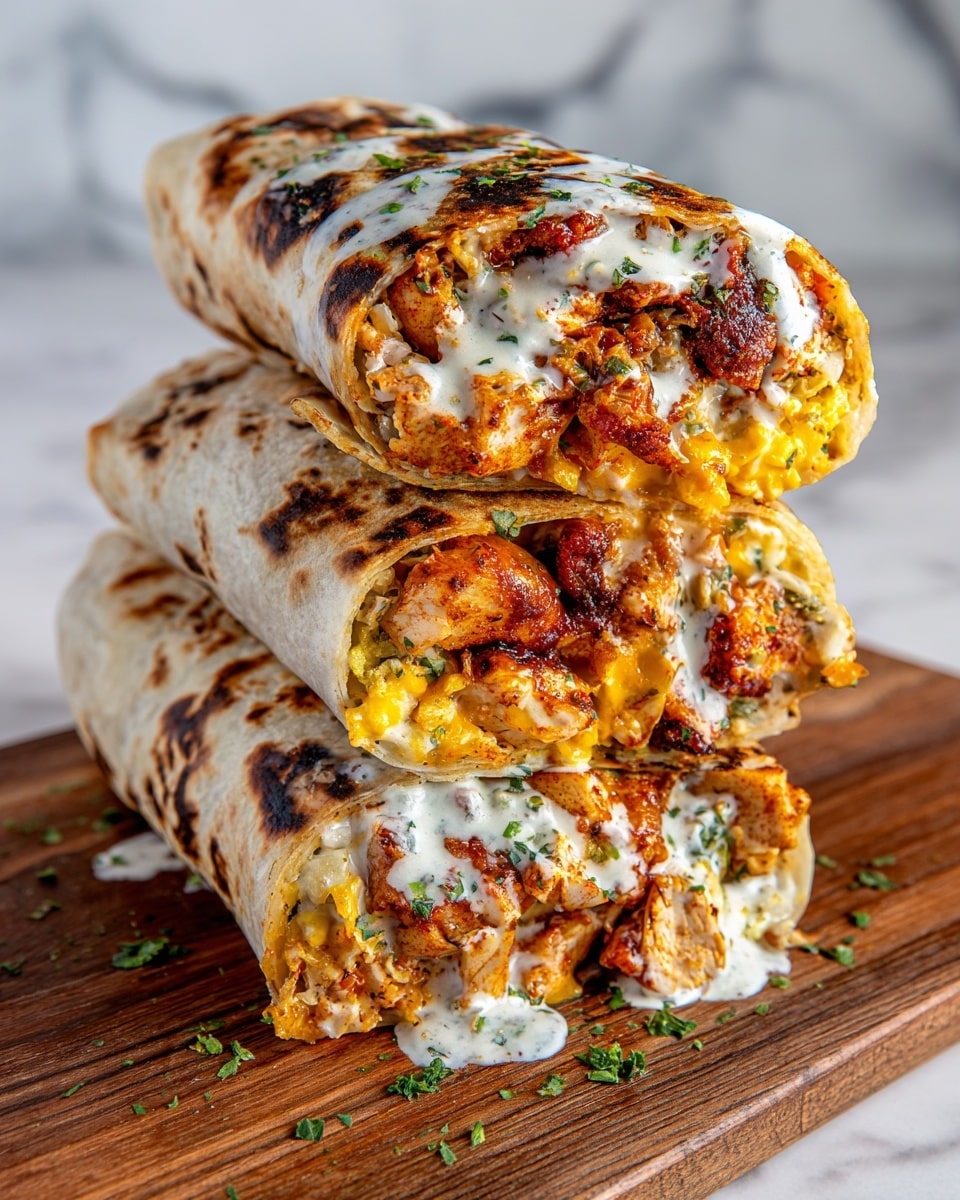 Crispy Air Fryer Hot Chicken Wraps Recipe