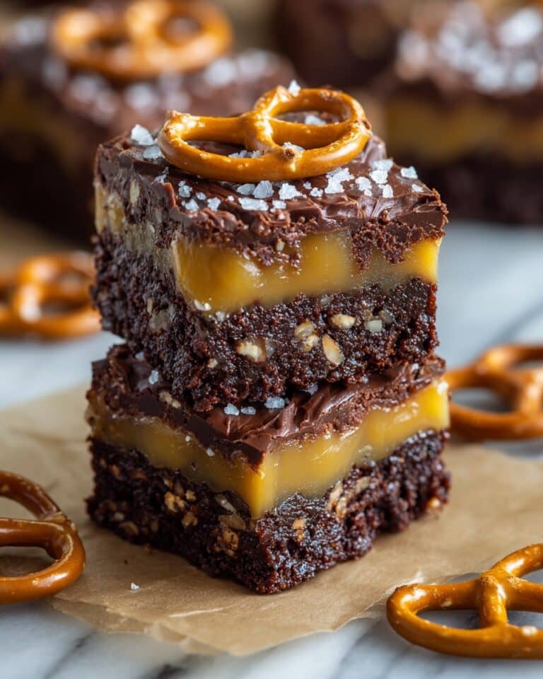 Salted Caramel Pretzel Brownies Recipe