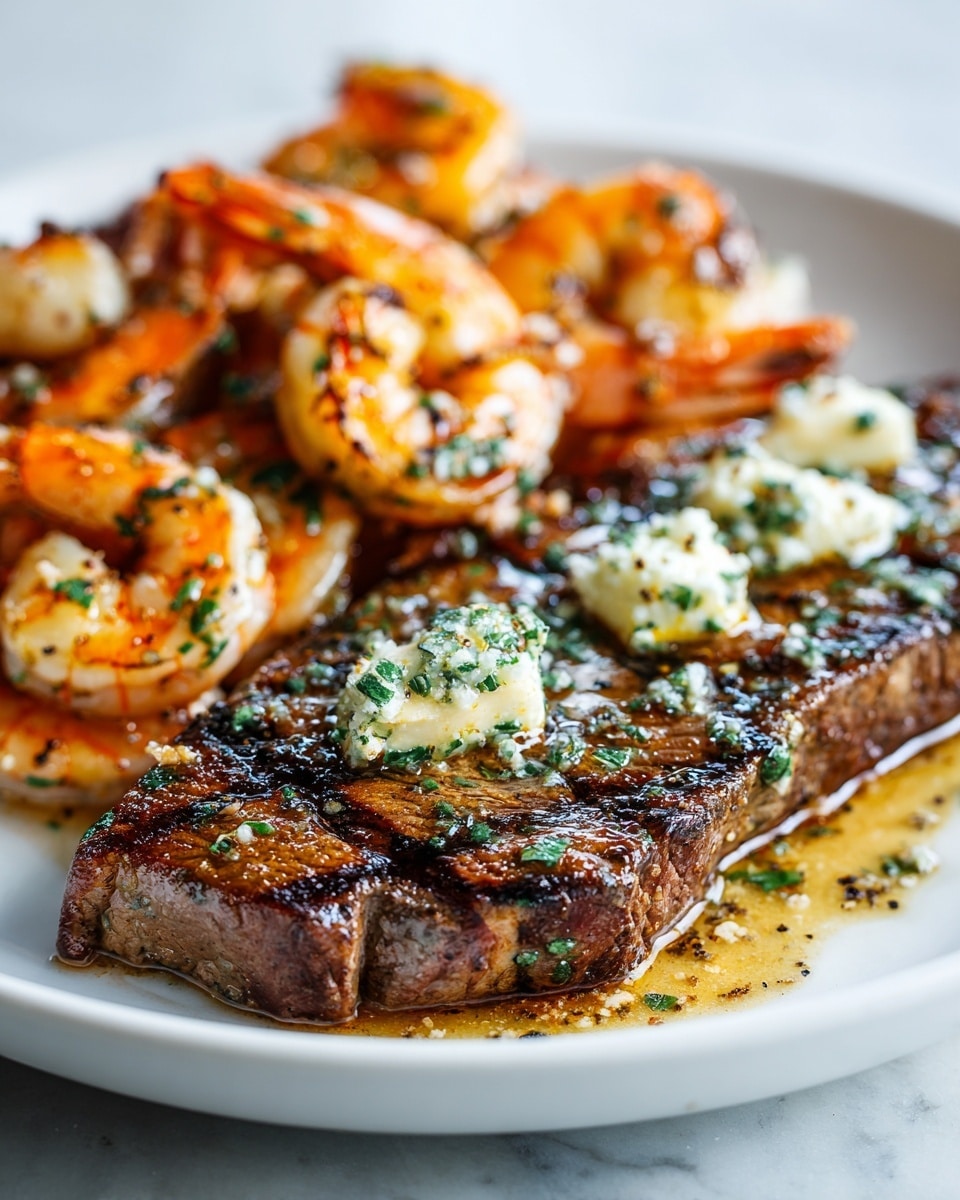 Garlic Butter Grilled Steak & Shrimp Recipe