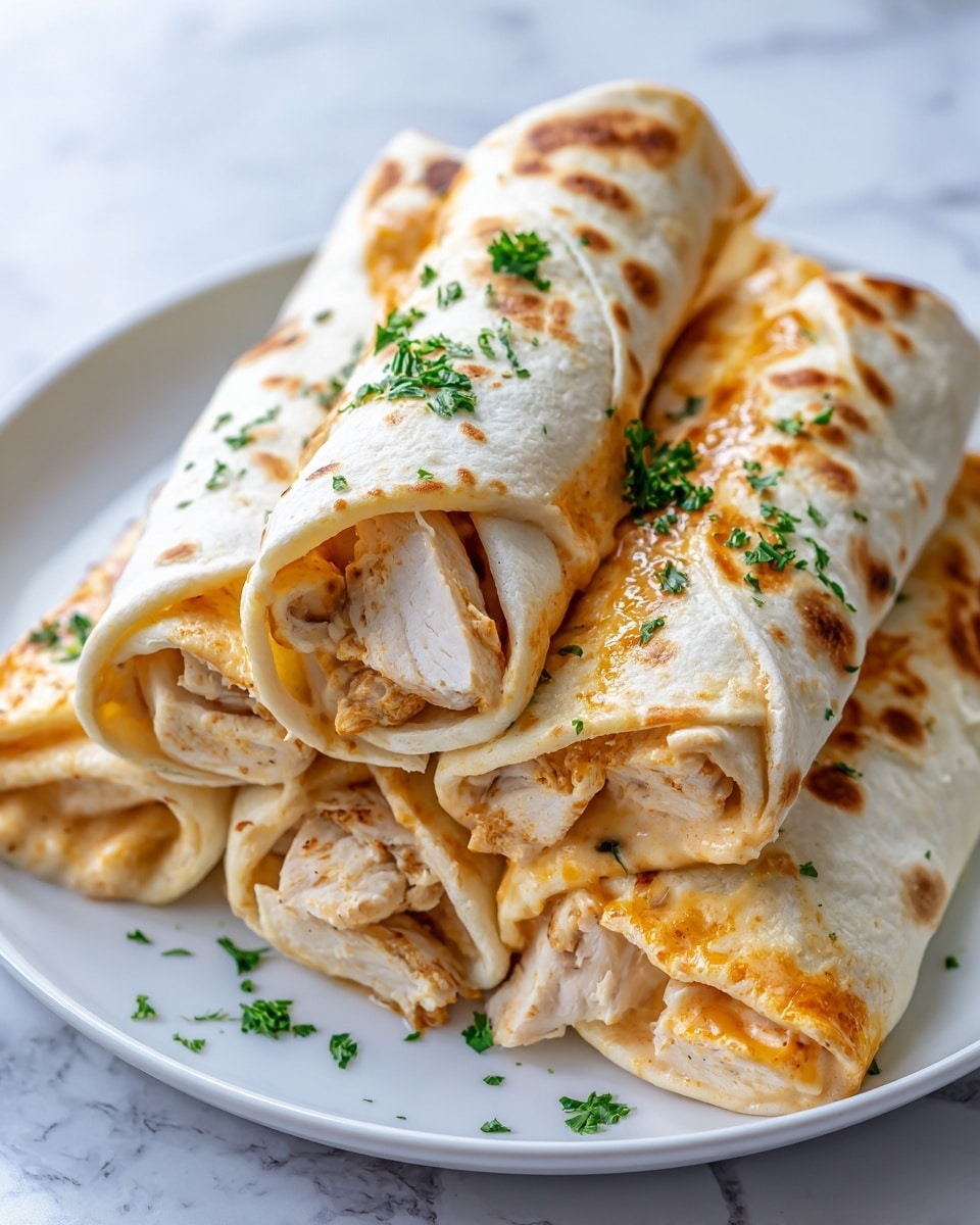 Cheesy Chicken Wraps Recipe