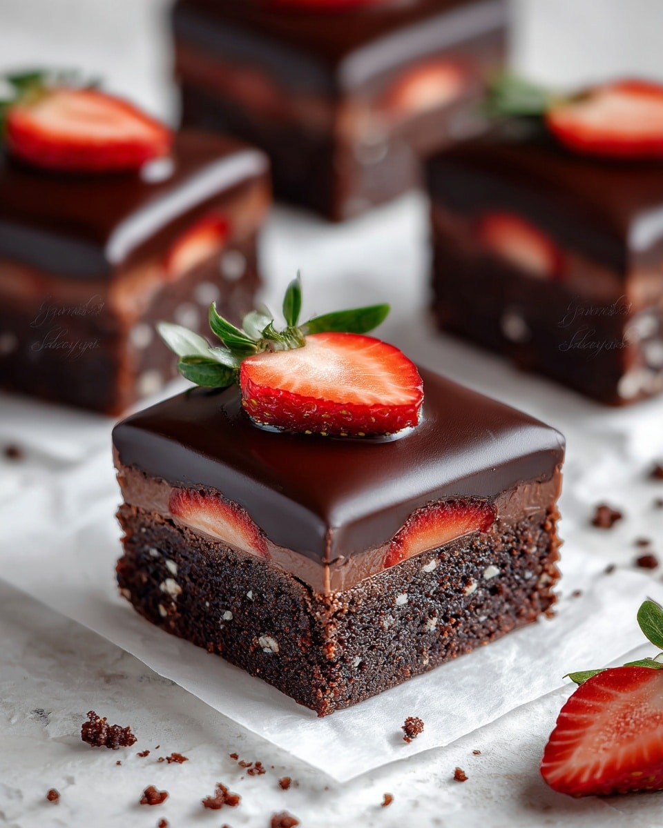 Chocolate-Covered Strawberry Brownies Recipe 5 Chocolate-Covered Strawberry Brownies Recipe - Recipe Image
