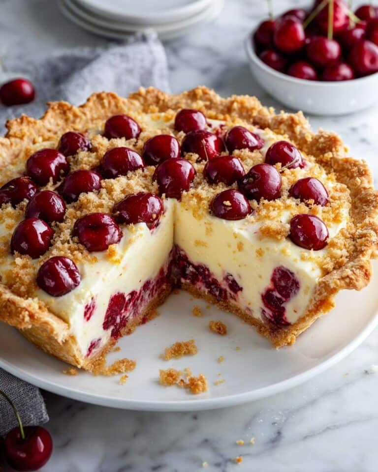 German Cherry Custard Pie Recipe