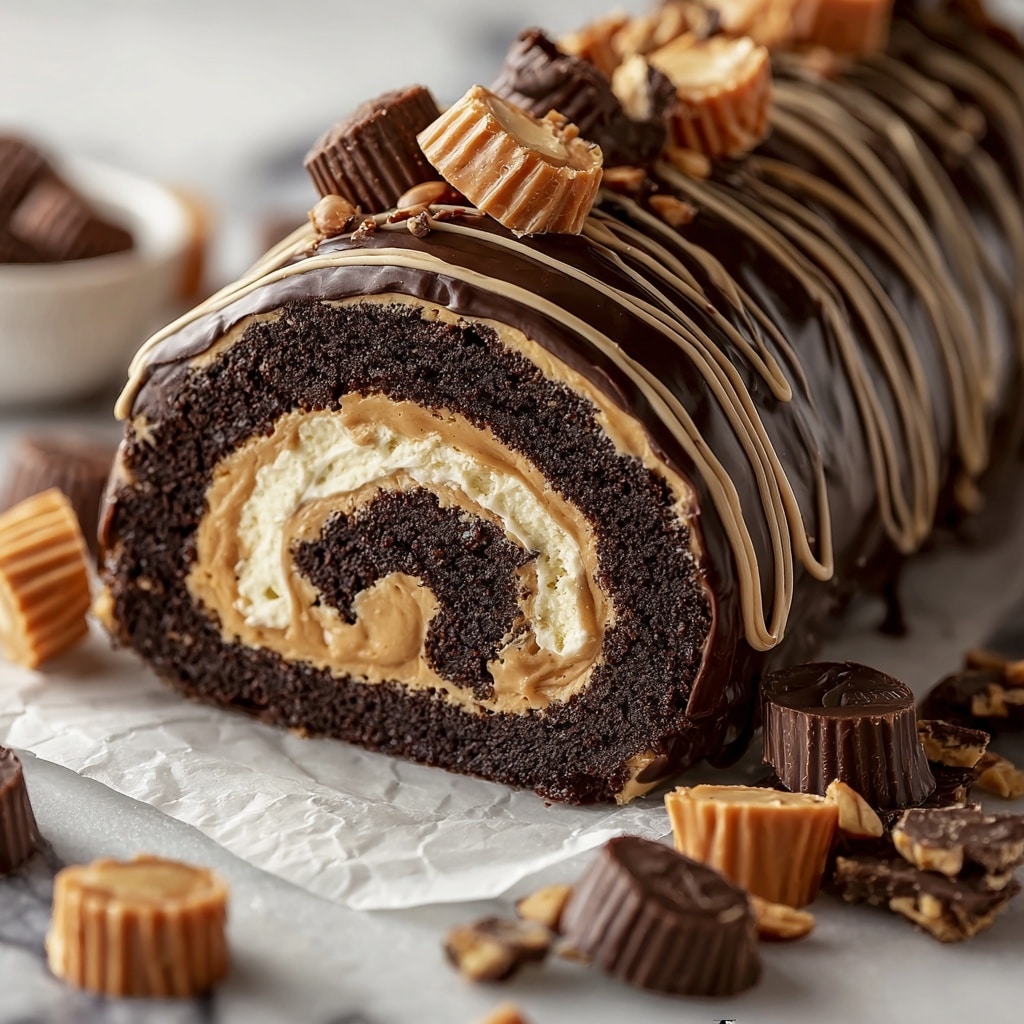 Peanut Butter Cup Cake Roll Recipe 5 Peanut Butter Cup Cake Roll Recipe - Recipe Image