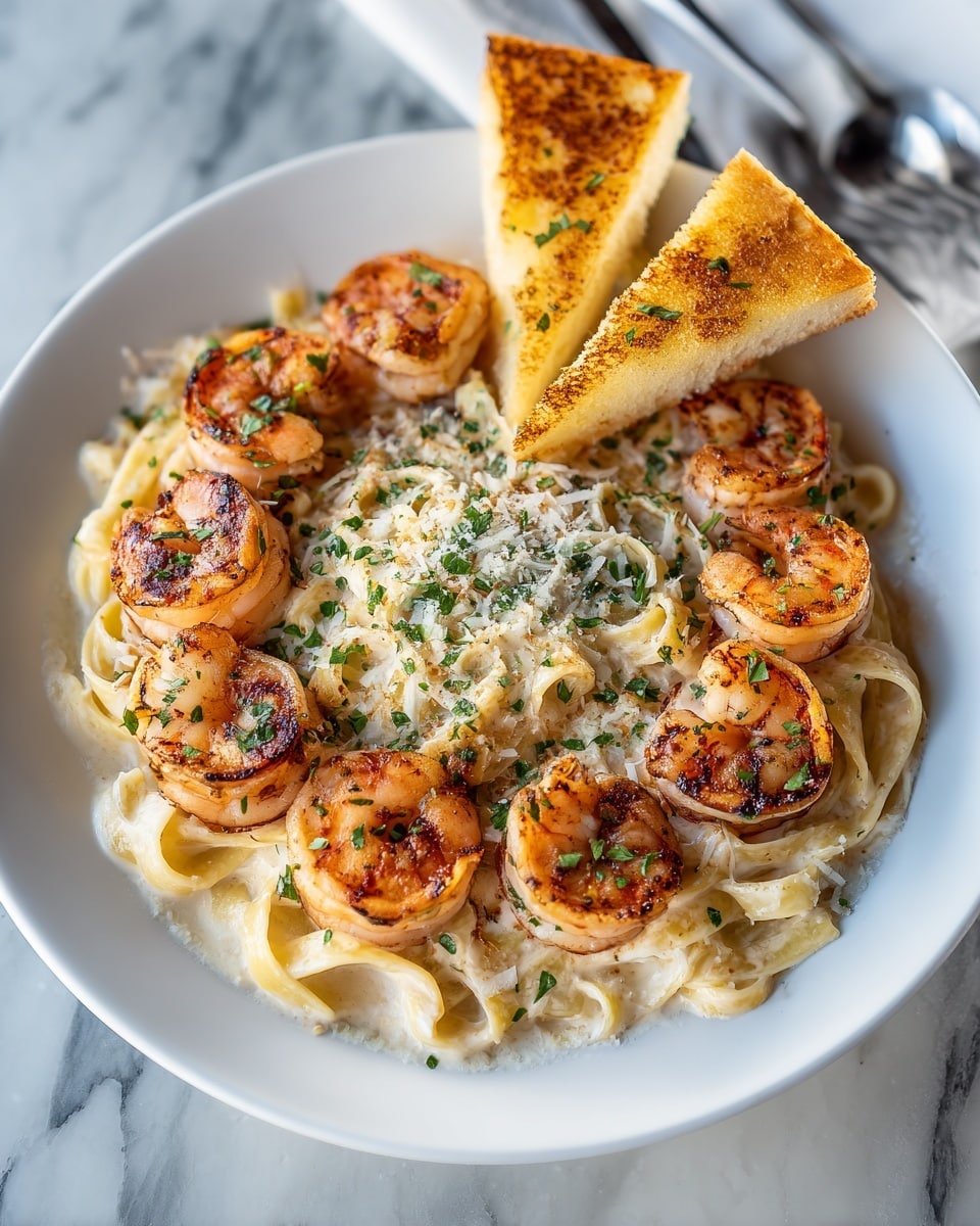 Fettuccine Alfredo with Shrimp Recipe 5 Fettuccine Alfredo with Shrimp Recipe - Recipe Image