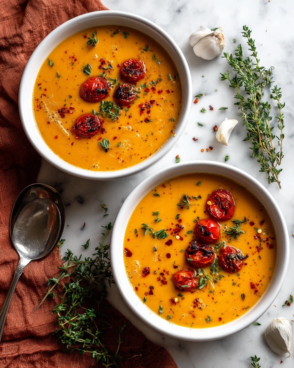 Creamy Roasted Tomato and Garlic Soup Recipe