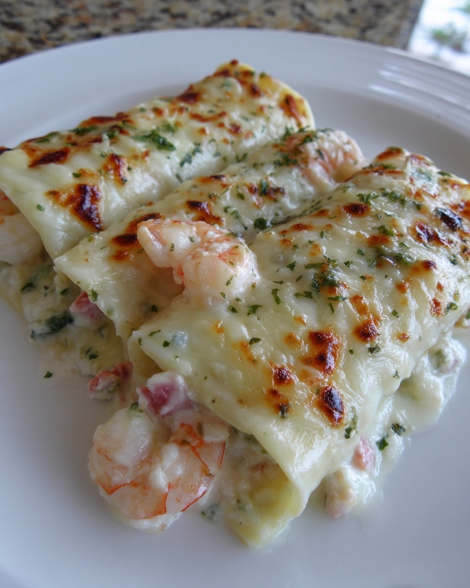 Shrimp Crab Alfredo Lasagna Roll-Ups Recipe 5 Shrimp Crab Alfredo Lasagna Roll-Ups Recipe - Recipe Image