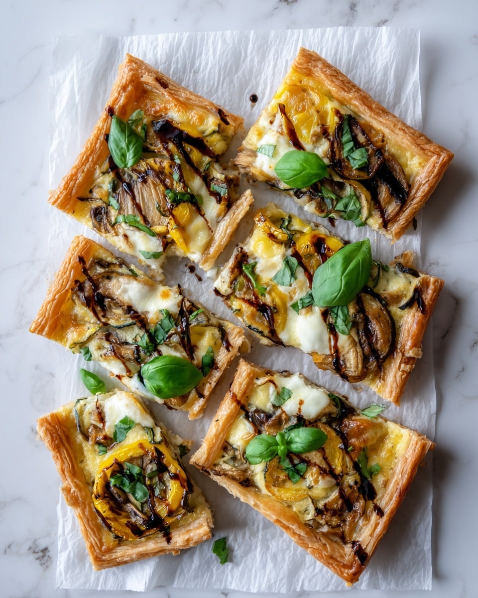 Pesto Caprese Puff Pastry Pizza Recipe 5 Pesto Caprese Puff Pastry Pizza Recipe - Recipe Image