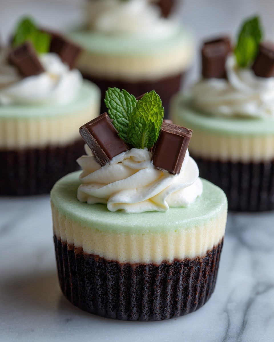 Mint Mini Cheesecakes Recipe 5 Mint Mini Cheesecakes Recipe - Recipe Image