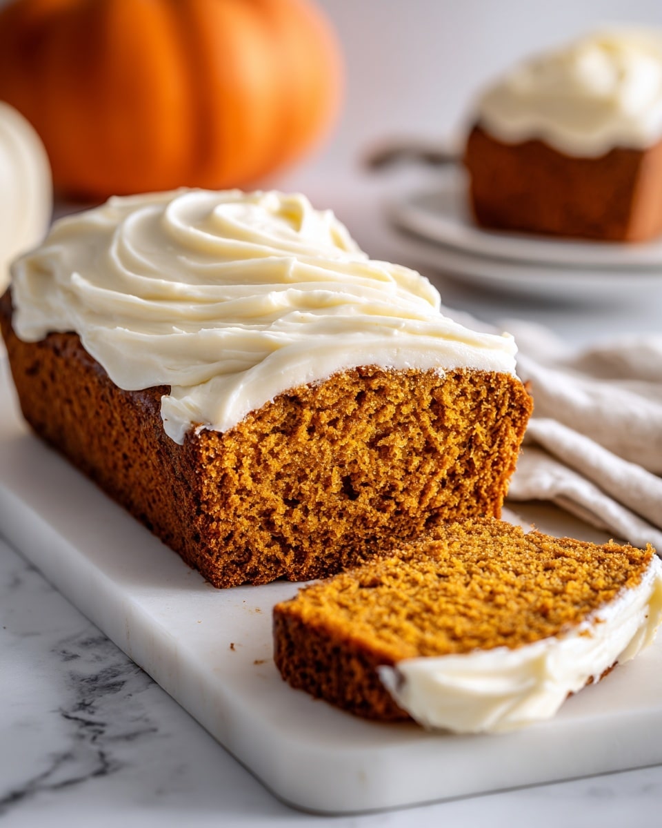 Pumpkin Bread with Cream Cheese Frosting Recipe 5 Pumpkin Bread with Cream Cheese Frosting Recipe - Recipe Image