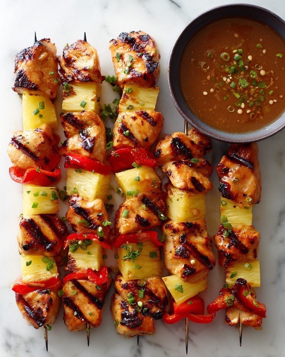 BBQ Pineapple Chicken Kabobs Recipe 5 BBQ Pineapple Chicken Kabobs Recipe - Recipe Image