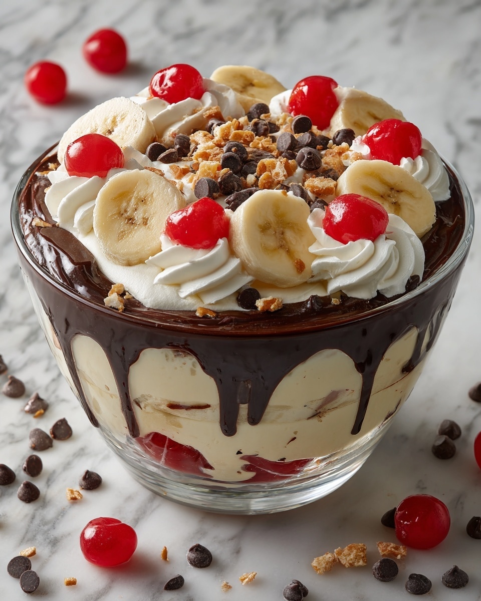 No-Bake Chocolate Banana Split Trifle Recipe 5 No-Bake Chocolate Banana Split Trifle Recipe - Recipe Image