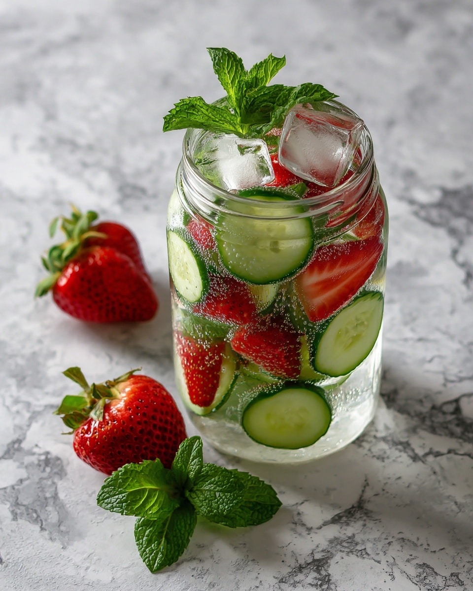Strawberry Cucumber Lime Infused Water Recipe 5 Strawberry Cucumber Lime Infused Water Recipe - Recipe Image