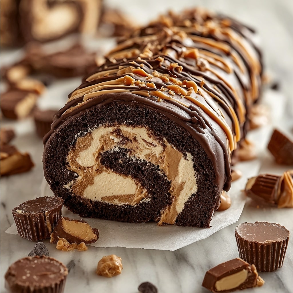 Peanut Butter Cup Cake Roll Recipe 6 Peanut Butter Cup Cake Roll Recipe - Recipe Image