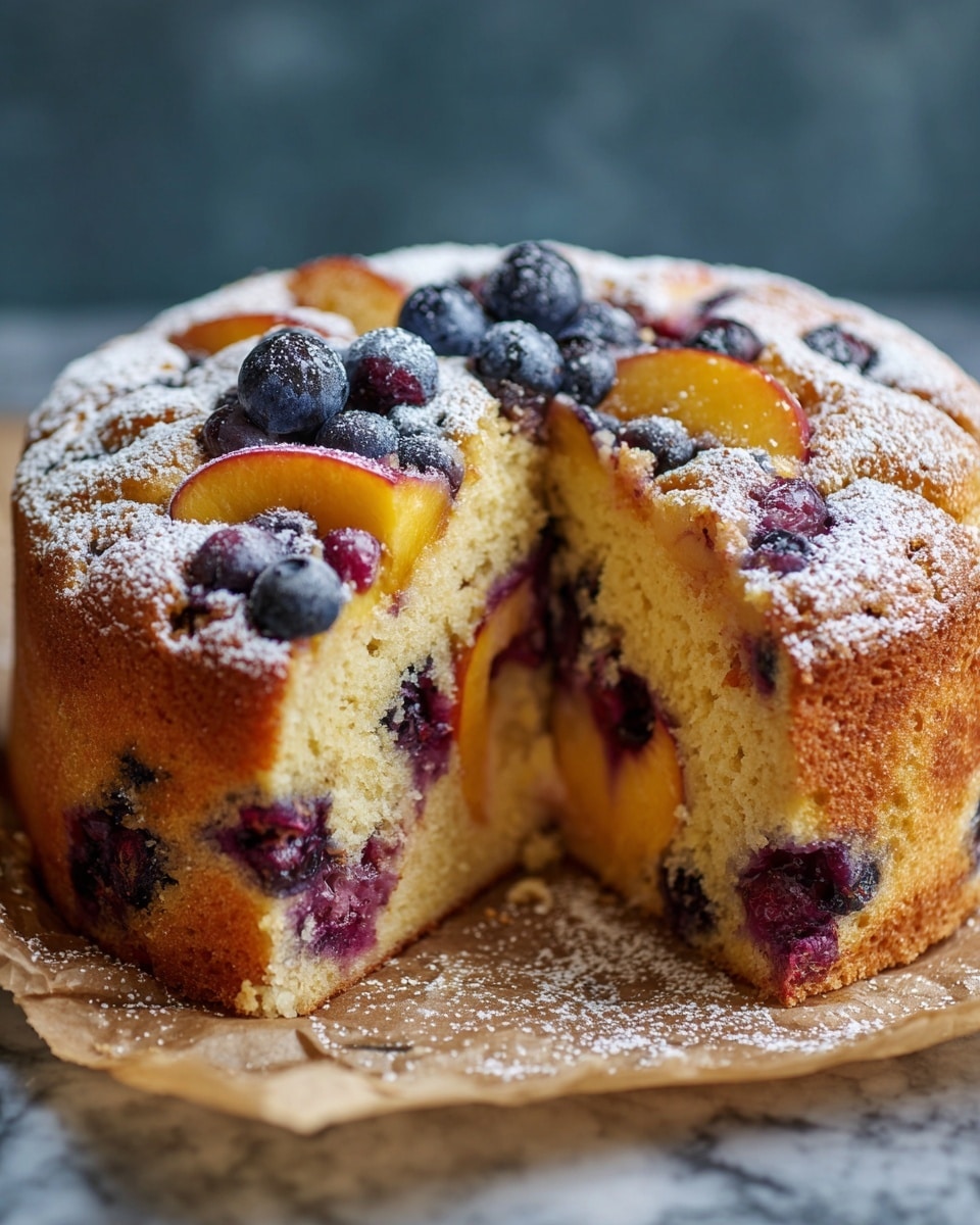 Peach Blueberry Cake Summer Recipe 6 Peach Blueberry Cake Summer Recipe - Recipe Image
