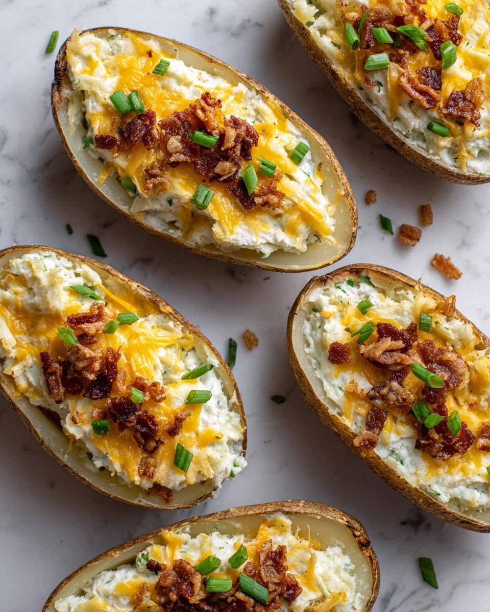 Jalapeno Popper Twice-Baked Potatoes Recipe 6 Jalapeno Popper Twice-Baked Potatoes Recipe - Recipe Image