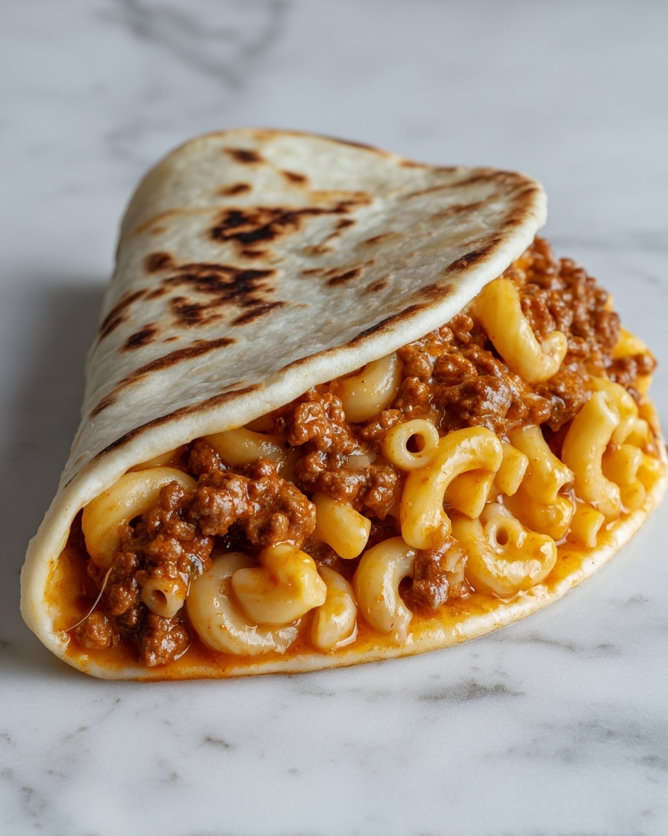 Melty Mac & Cheese Burger Tacos Recipe 6 Melty Mac & Cheese Burger Tacos Recipe - Recipe Image