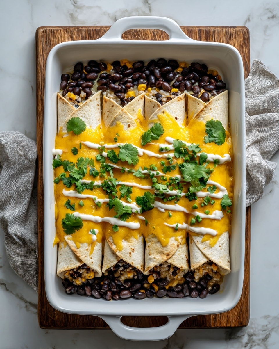 Veggie and Black Bean Enchiladas Recipe 6 Veggie and Black Bean Enchiladas Recipe - Recipe Image