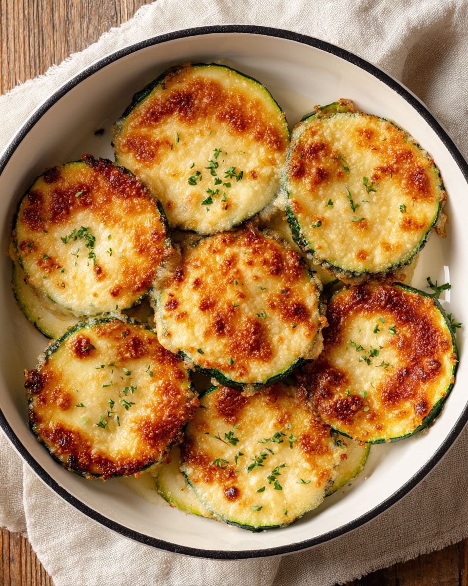 Baked Parmesan Zucchini Rounds Recipe 6 Baked Parmesan Zucchini Rounds Recipe - Recipe Image