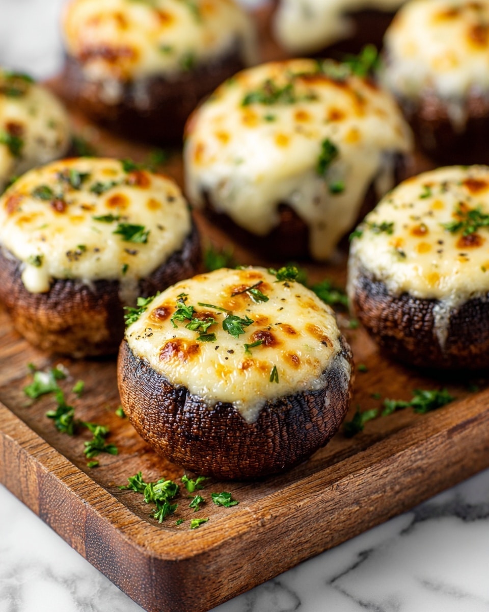 White Cheddar Stuffed Mushrooms Recipe 6 White Cheddar Stuffed Mushrooms Recipe - Recipe Image