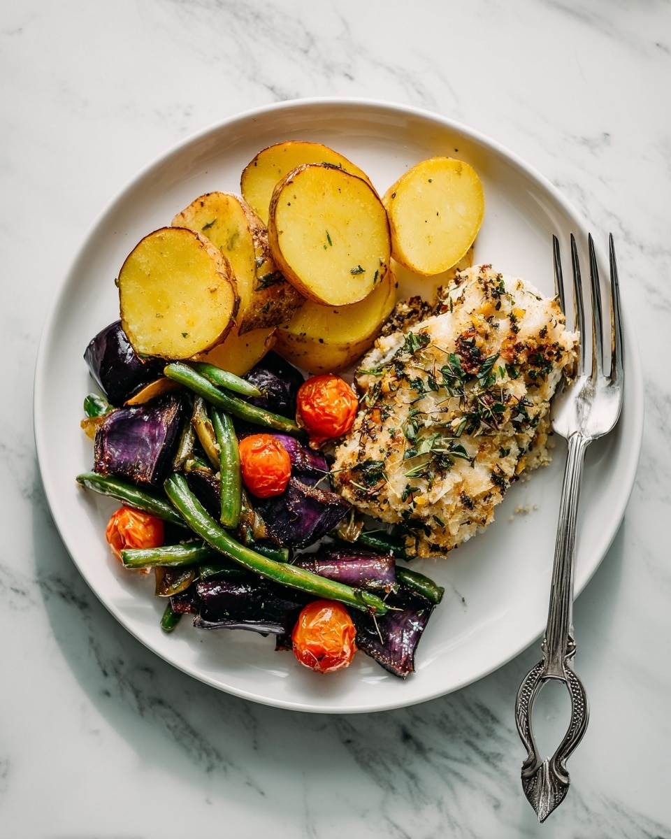 Herb-Crusted Tilapia with Roasted Vegetables Recipe 6 Herb-Crusted Tilapia with Roasted Vegetables Recipe - Recipe Image