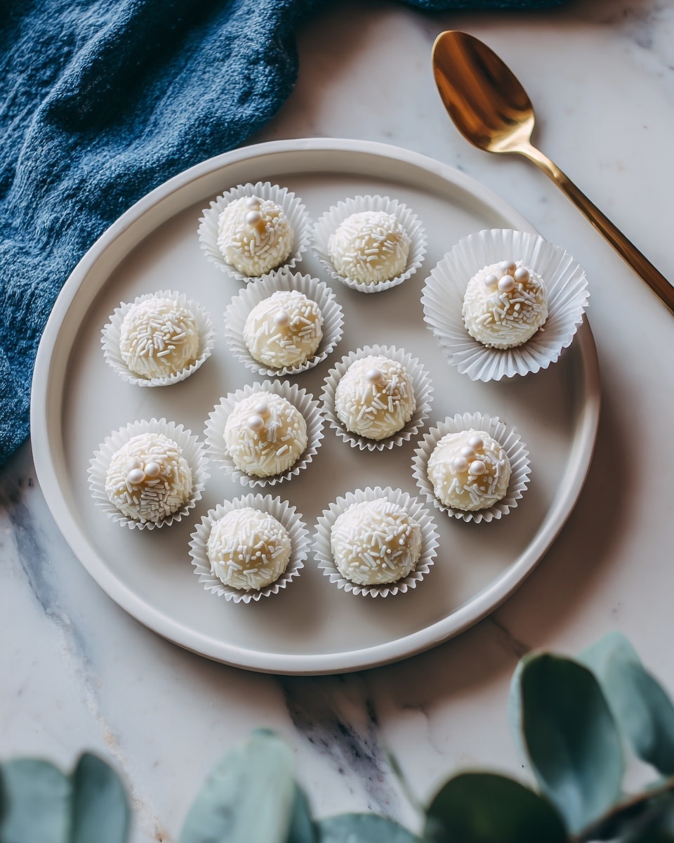 White Chocolate Brigadeiros Recipe 6 White Chocolate Brigadeiros Recipe - Recipe Image